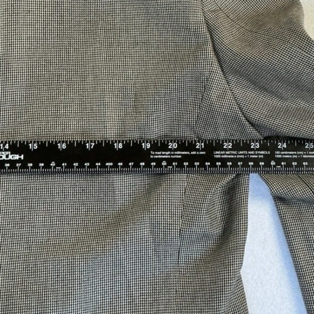 Lauren Ralph Lauren Blazer Mens 46L‎ Grey Houndstooth Two Button Sport Coat